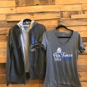 USAF hoodie and ladies T-shirt